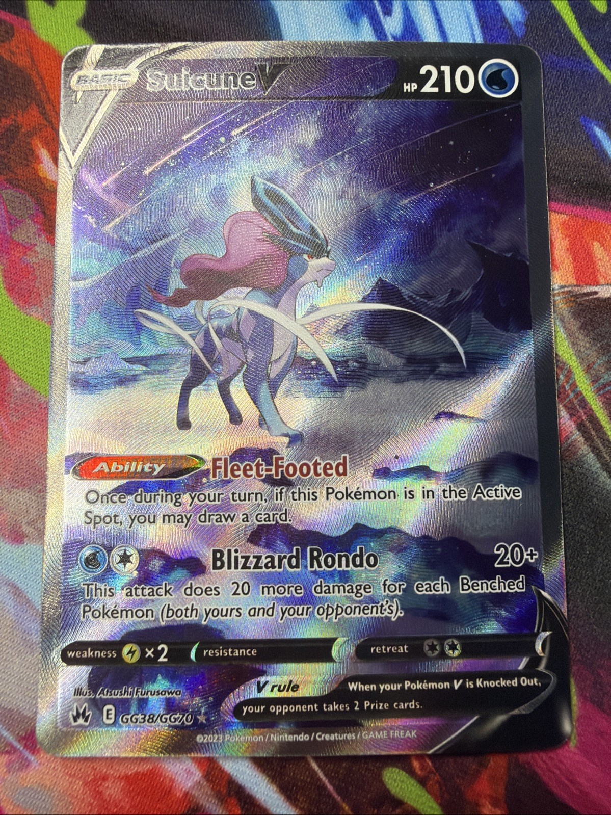 Suicune V GG38/GG70 Crown Zenith: Galarian Gallery Holo