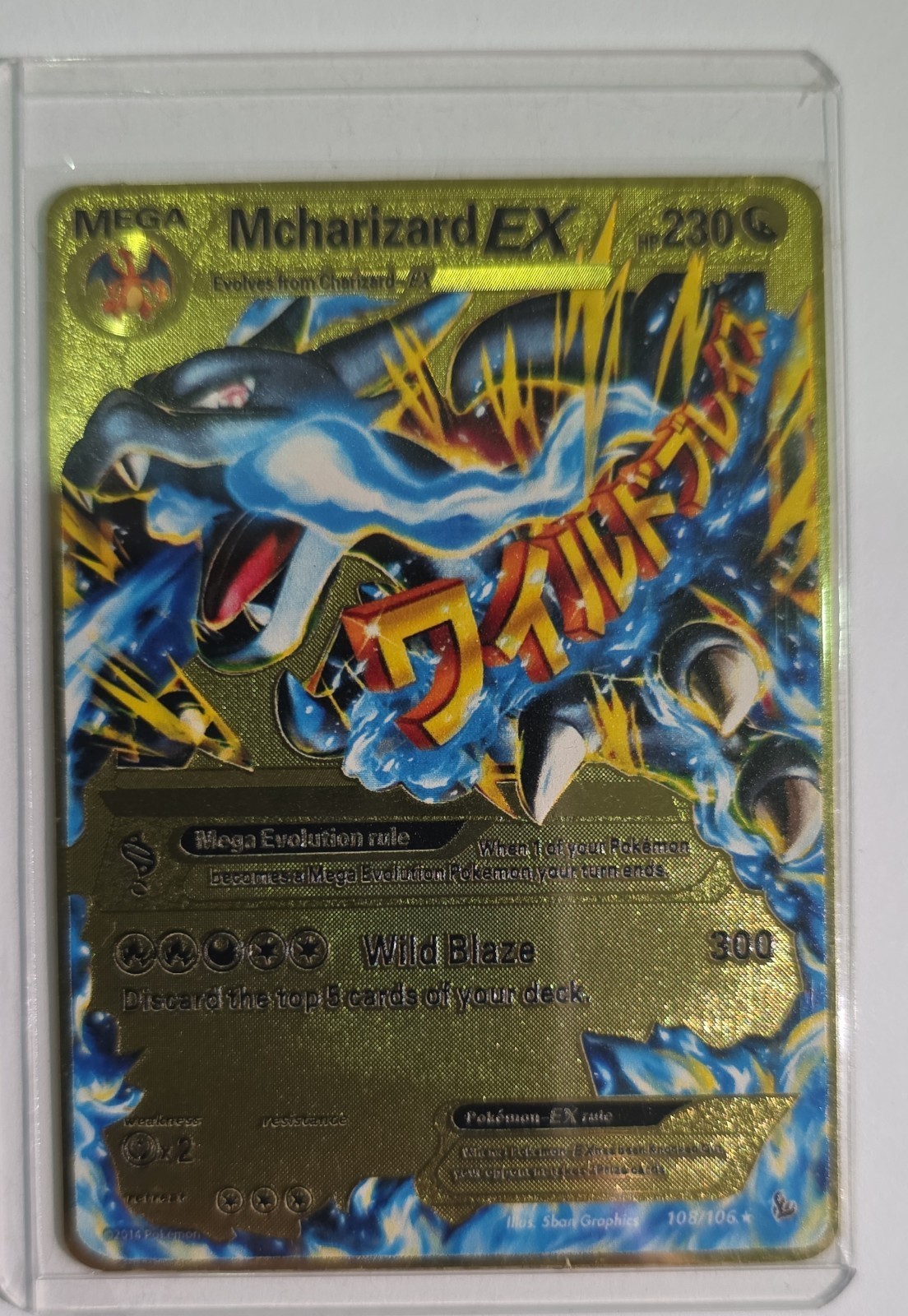 M Charizard EX (X) (Secret) 108/106 Flashfire Holo