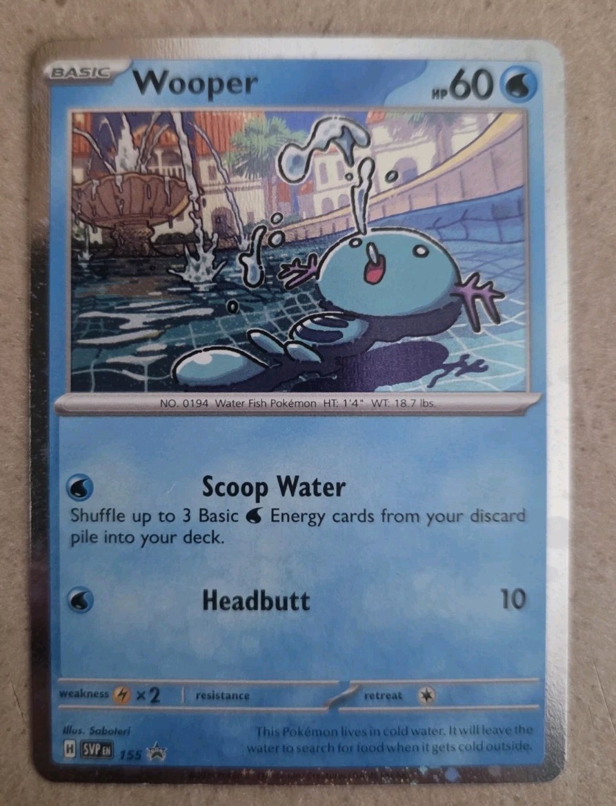 Wooper 155 Black Star Promo SVP Pokémon TCG Cosmos Holo Scarlet & Violet NM