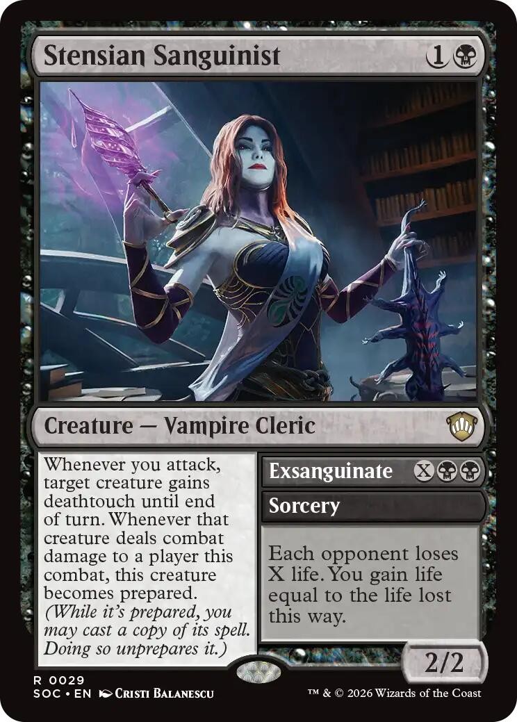 Stensian Sanguinist – 29 – NM – Commander: Secrets of Strixhaven – MTG