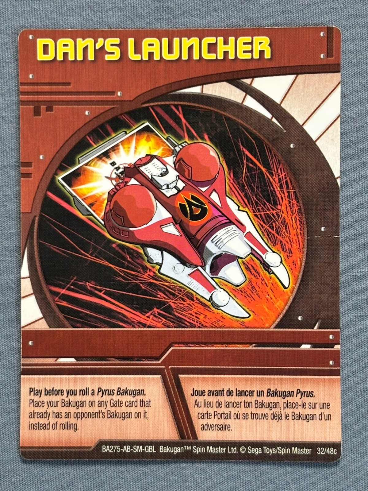 Bakugan Dan’s Launcher 🔴 Red Ability Card 32/48c Dan Kuso Pyrus