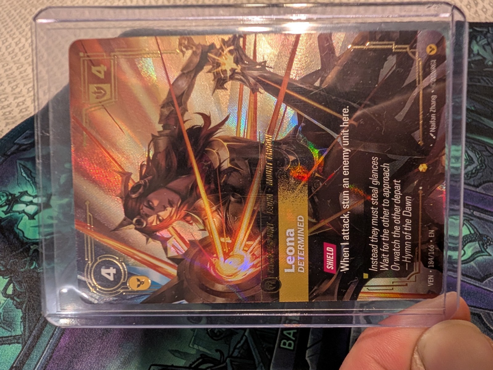 Riot Games League of Legends TCG Leona Determined Champ Unit 184/166 EN Foil