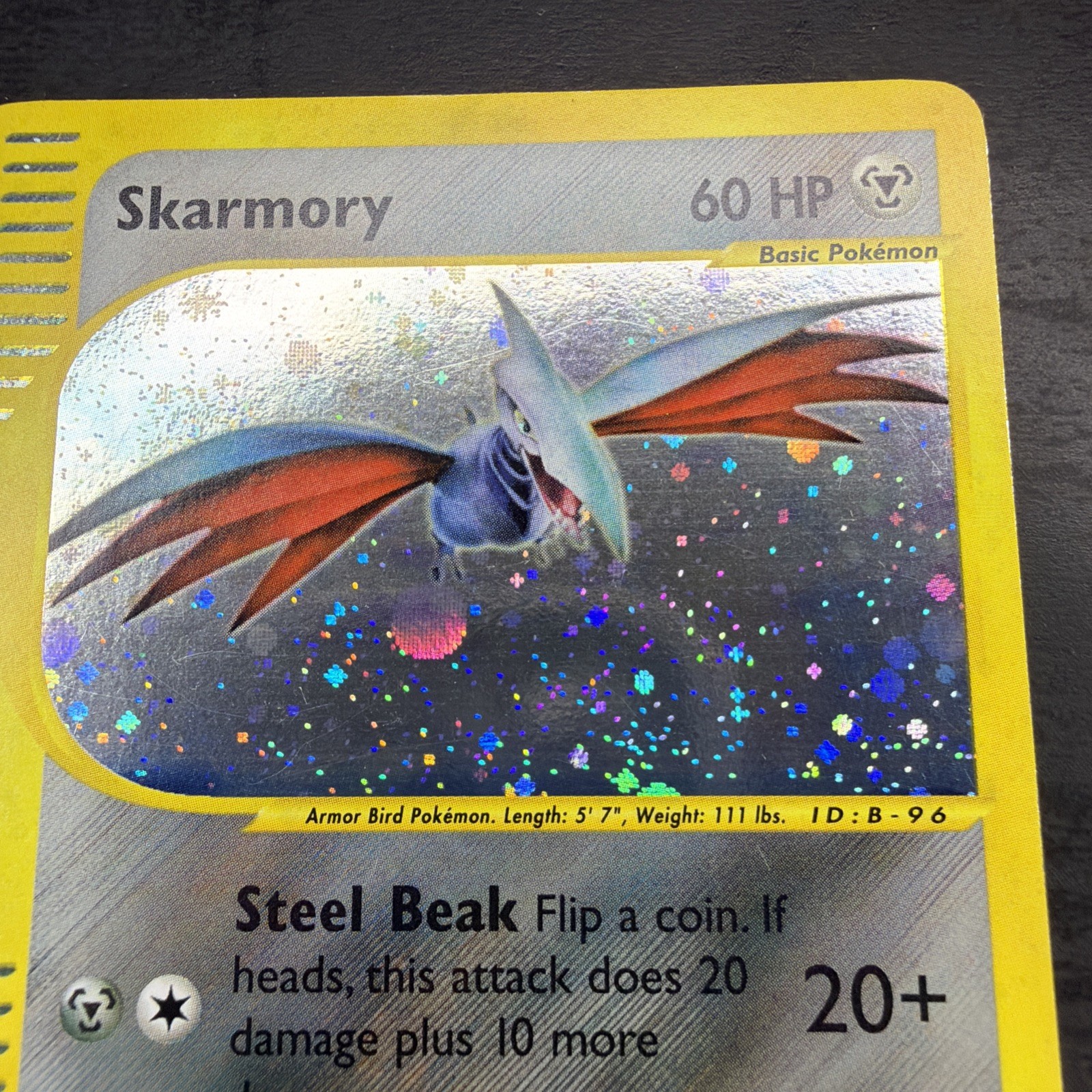 Skarmory (27) Holo Rare Expedition 027/165 Pokemon Card SWIRL 💫🔥🔥🔥