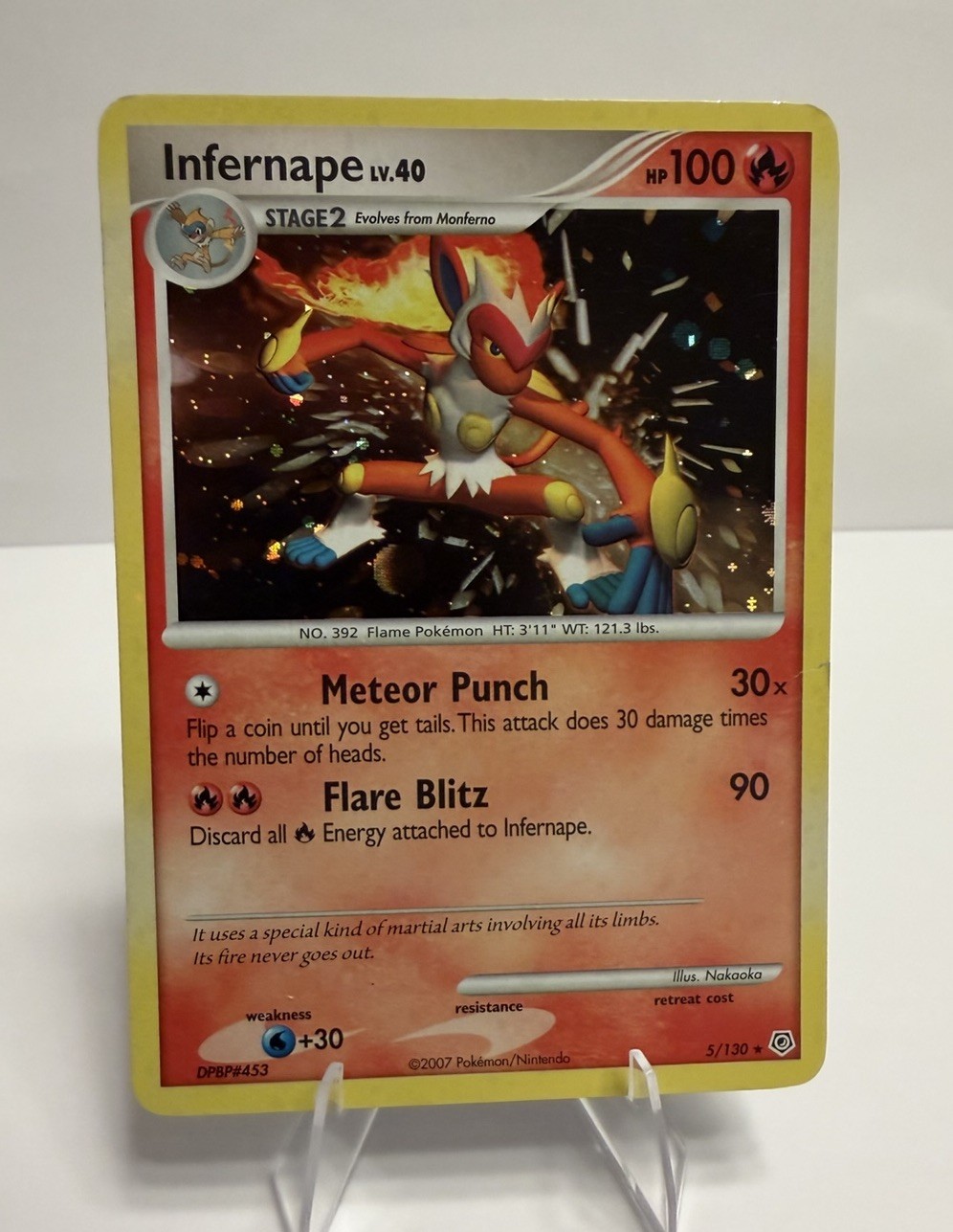 Pokémon TCG Infernape Diamond & Pearl 5/130 Holo Rare 2007 LP/MP