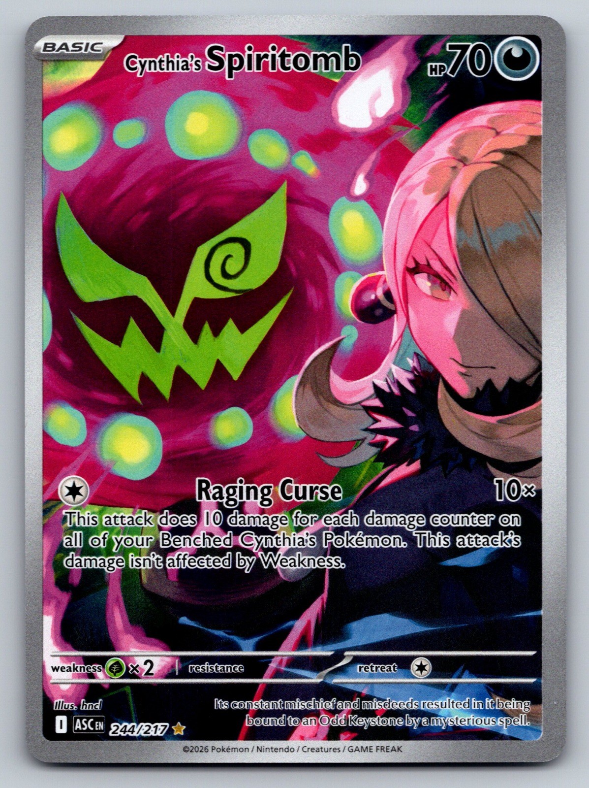 Cynthia’s Spiritomb Holo Illustration Rare ME: Ascended Heroes 244/217 NM