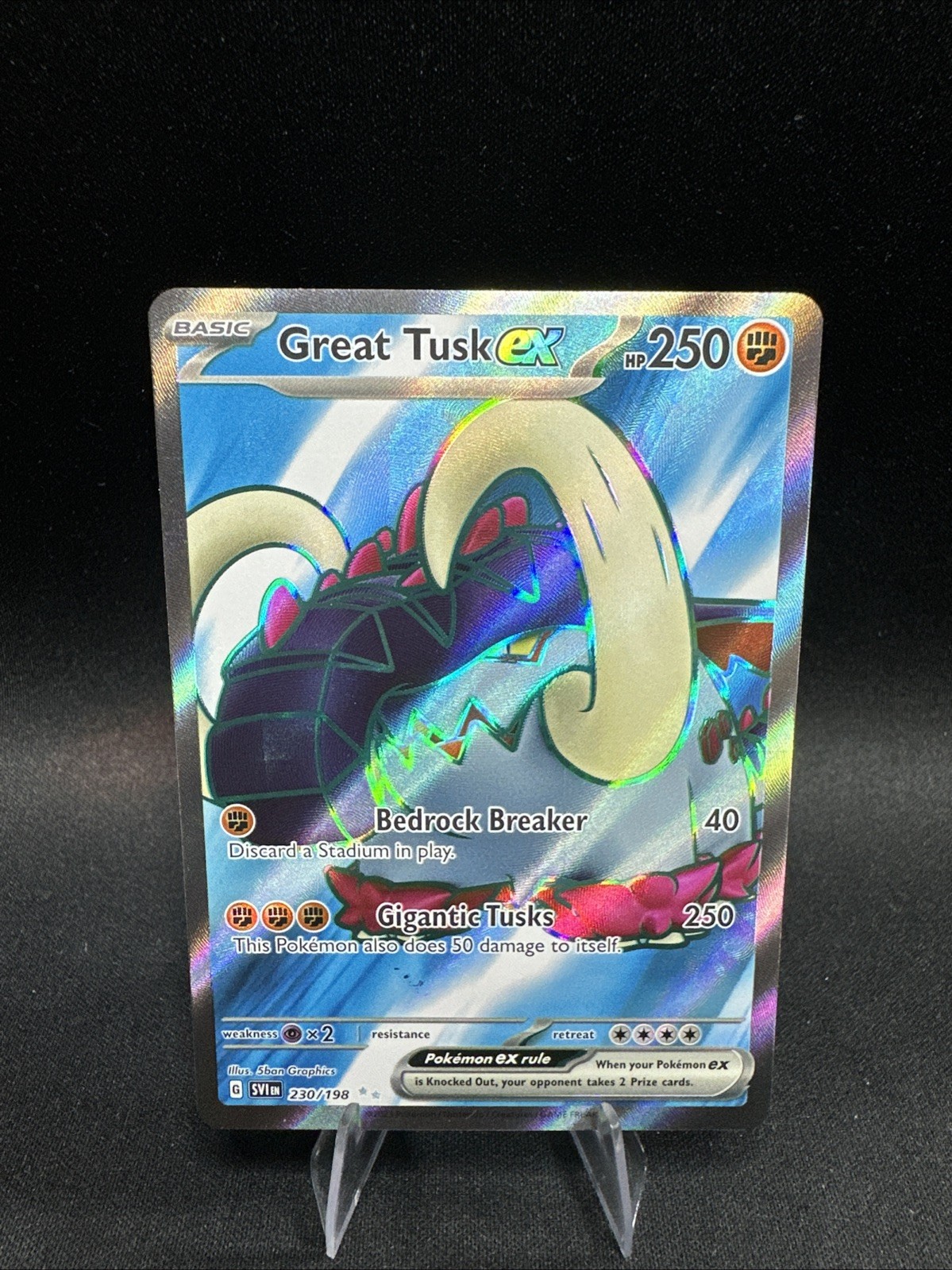 Great Tusk ex 230/198 SV01: Scarlet & Violet Base Set Holo