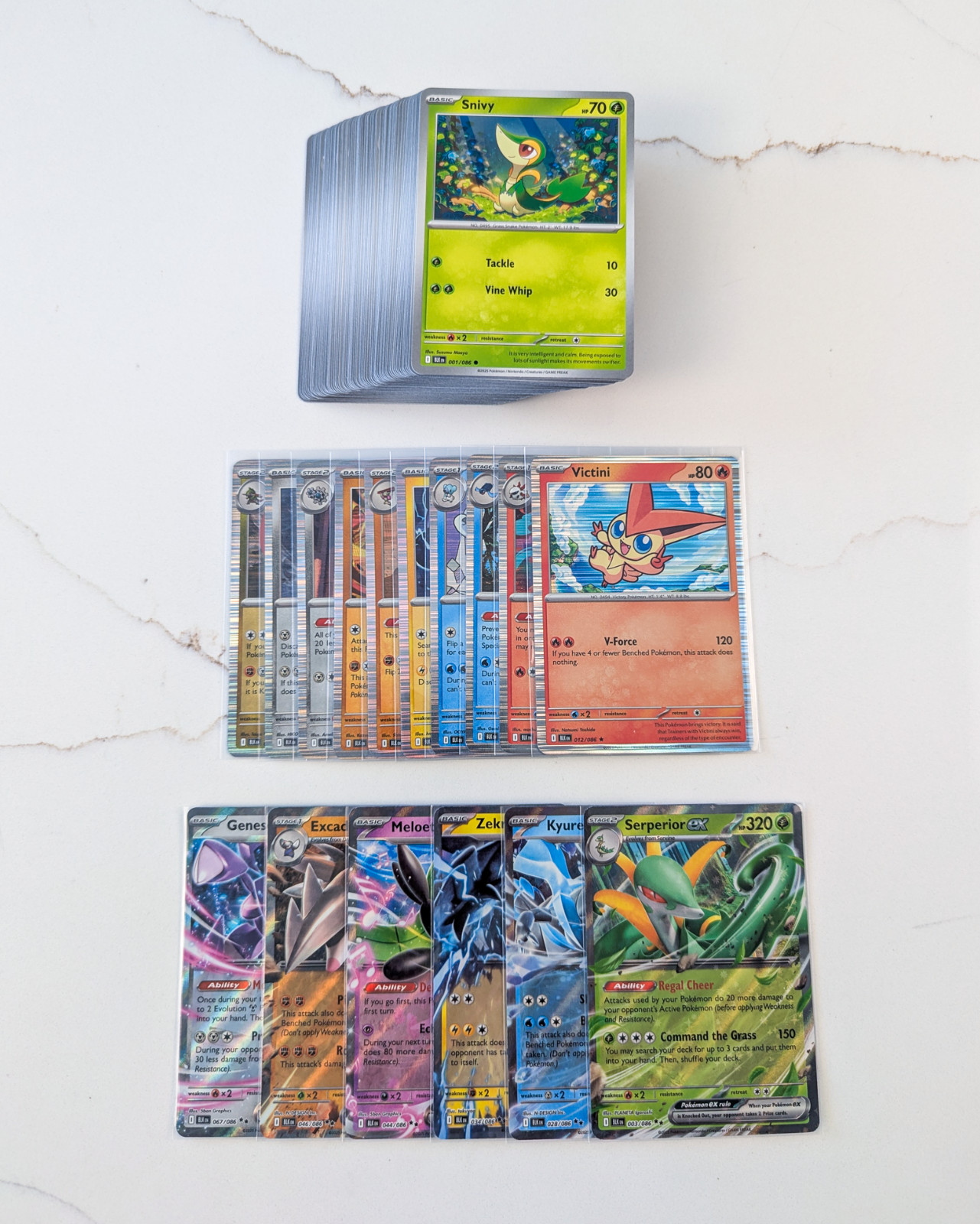 Pokemon Black Bolt – Complete Base Set – C/U/R/EX (86 Cards)