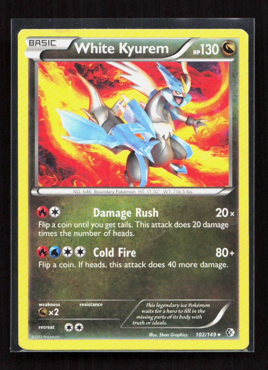 White Kyurem 102/149 Boundaries Crossed Rare MP