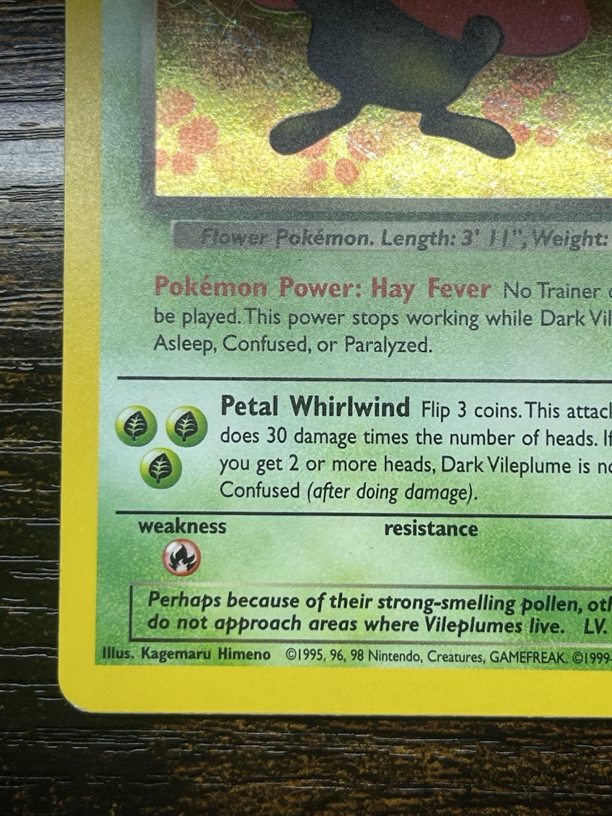 Dark Vileplume Swirl 🌀 13/82 Holo Rare Team Rocket Pokemon Card LP Vintage WOTC