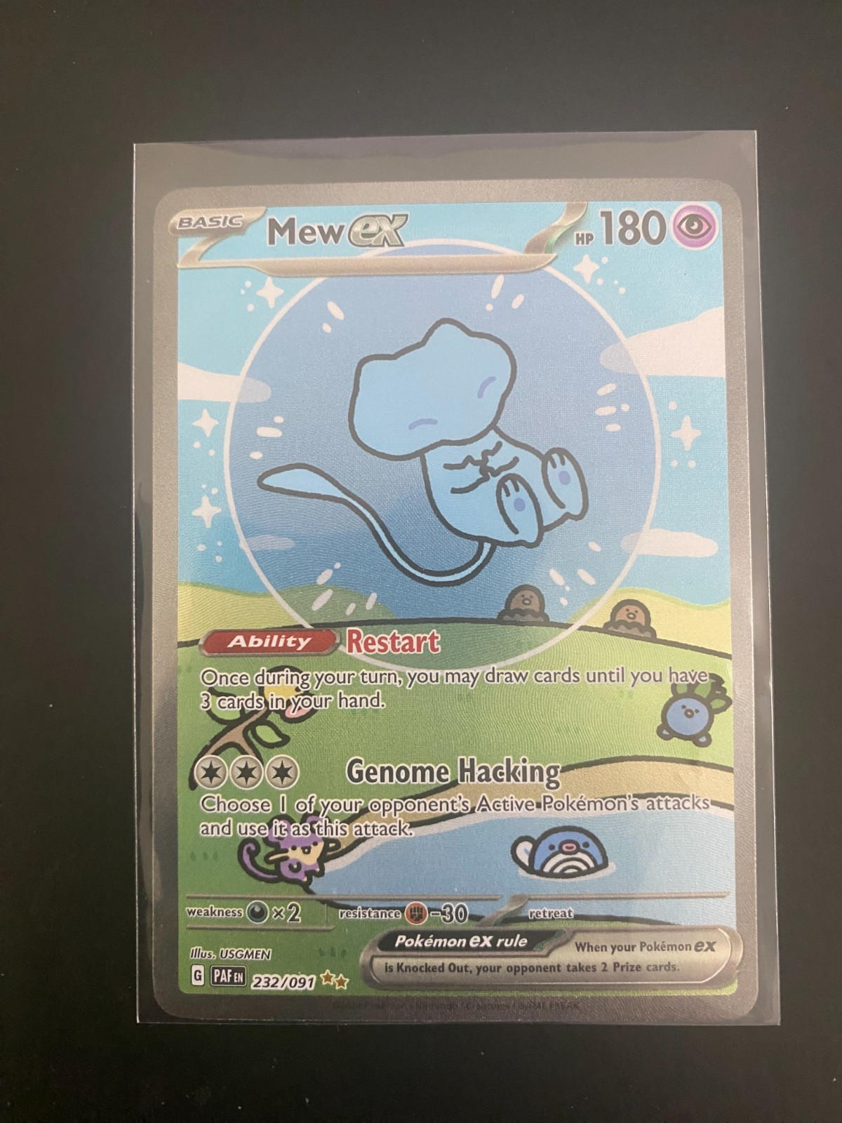 Pokémon TCG Bubble Mew EX Paldean Fates SIR 232/091 Pack Fresh