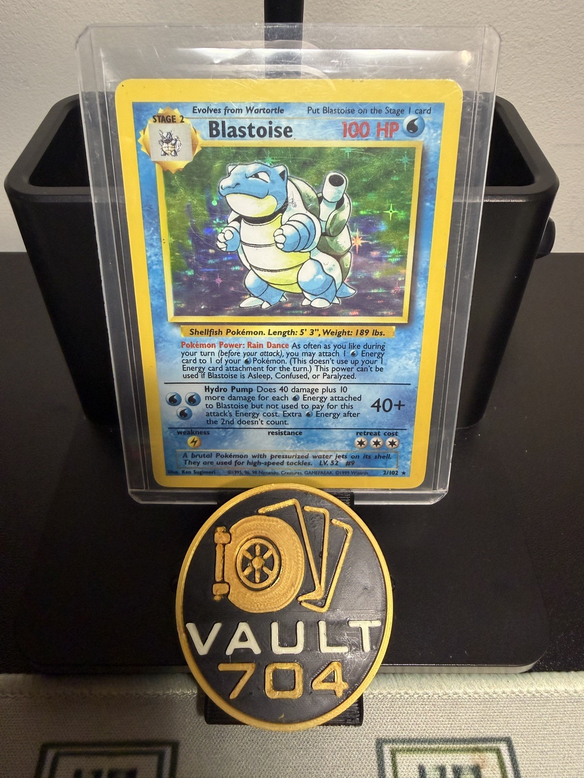 Pokemon Base Set Blastoise 2/102 Holo Unlimited WOTC Vintage MP Read