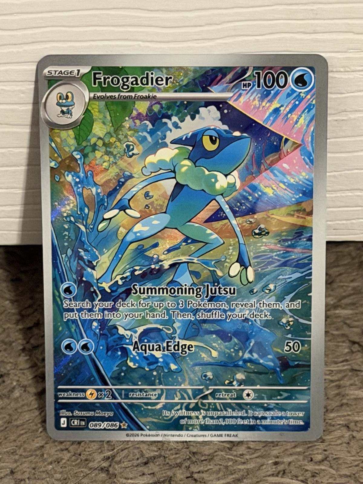 Pokemon Frogadier 089/086 Me04: Chaos Rising Illustration Rare