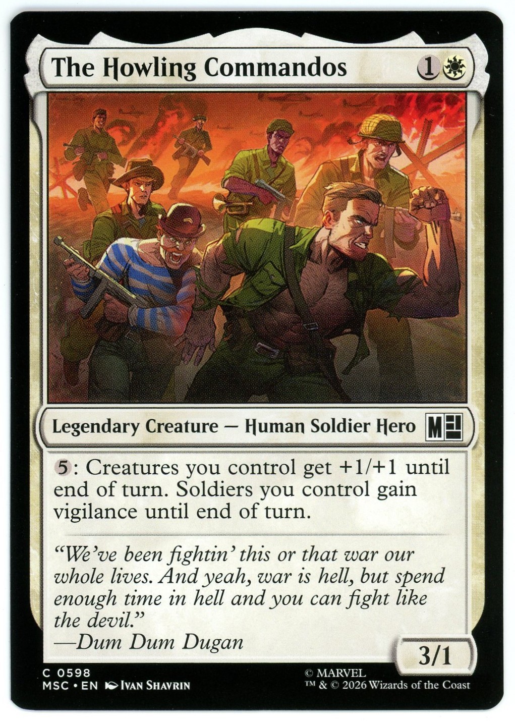 The Howling Commandos – 0598 – Commander: Marvel Super Heroes MSC – MTG NM/M