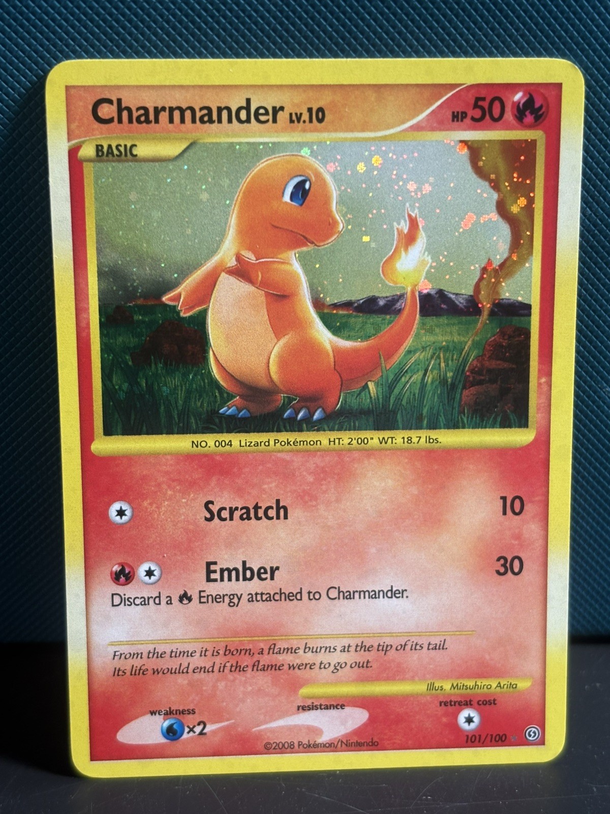 Charmander 101/100 Pokemon TCG Stormfront Secret Rare Holo 2008