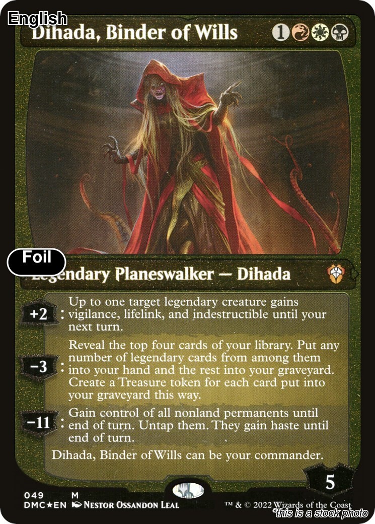 Dihada, Bnder of Wills (Display Commander) – Thick Stock Foil NM [DMC – 49] EN