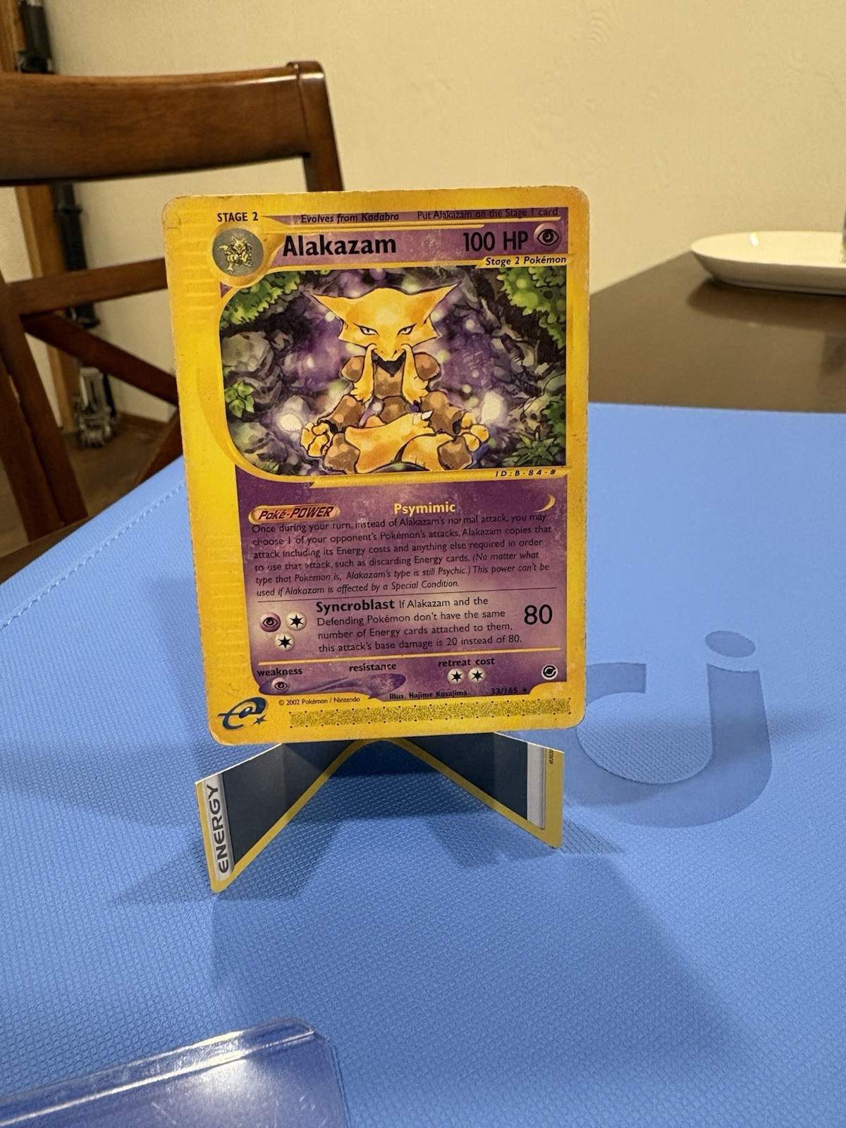 2002 Pokémon TCG Expedition Base Set Alakazam Non-Holo Rare Card 33/165