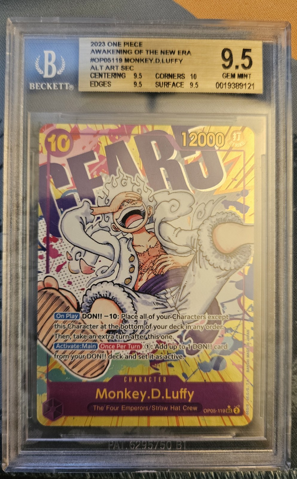 Monkey.D.Luffy (119) (Alternate Art) OP05-119 Awakening of the New Era Foil