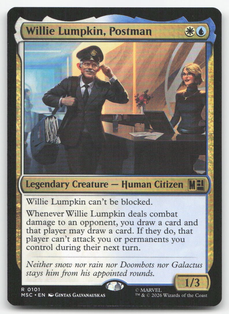 Willie Lumpkin, Postman 101 MSC Commander: Marvel Super Heroes Magic MTG NM