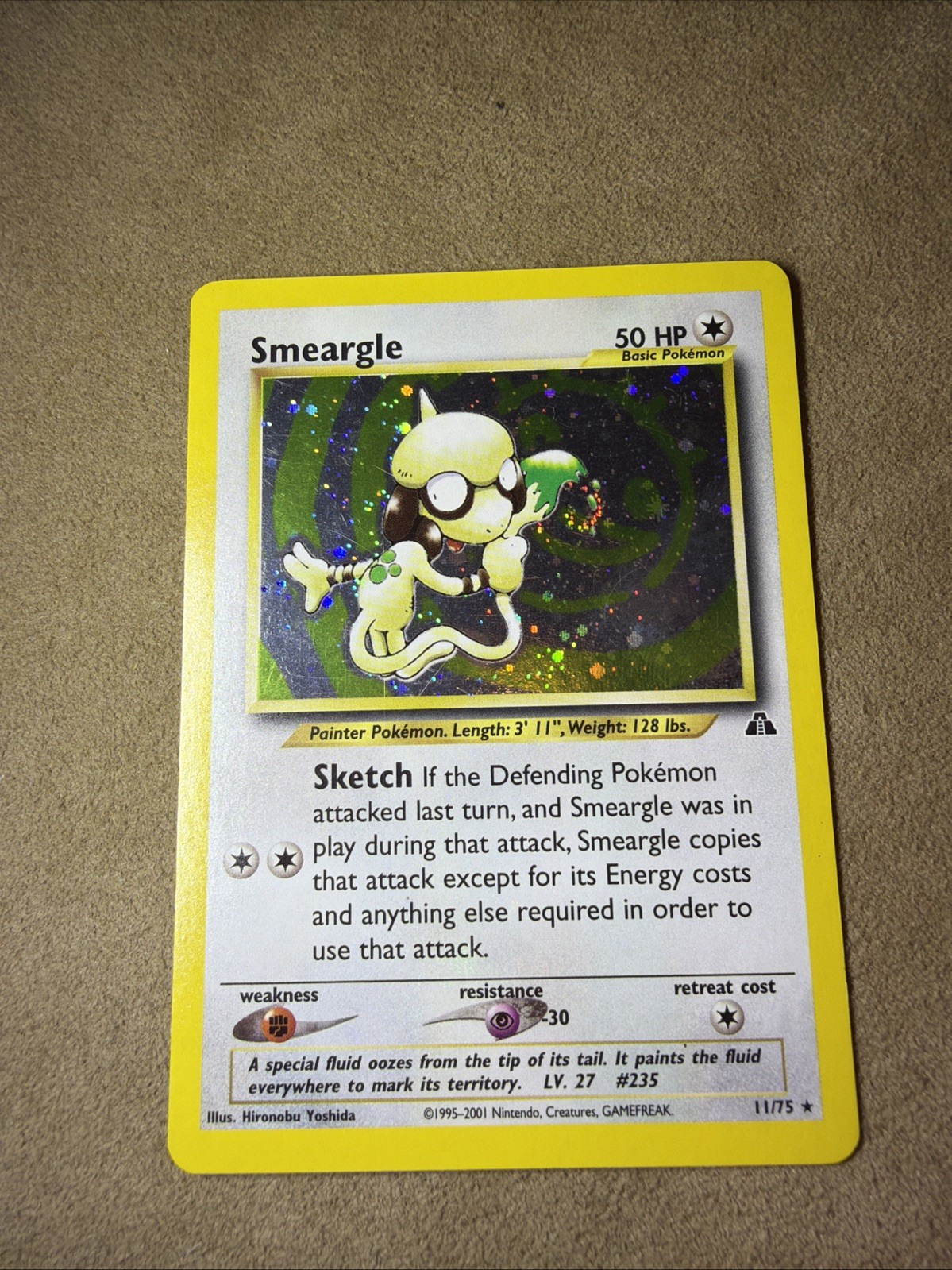 Smeargle PERFECT SWIRL 11/75 Neo Discovery Holo