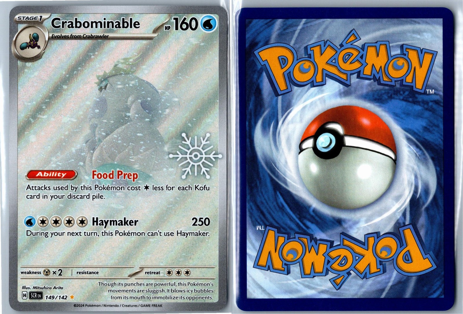 Pokemon Card – Crabominable (Holiday Calendar) Holo 149/142 NM – Modern