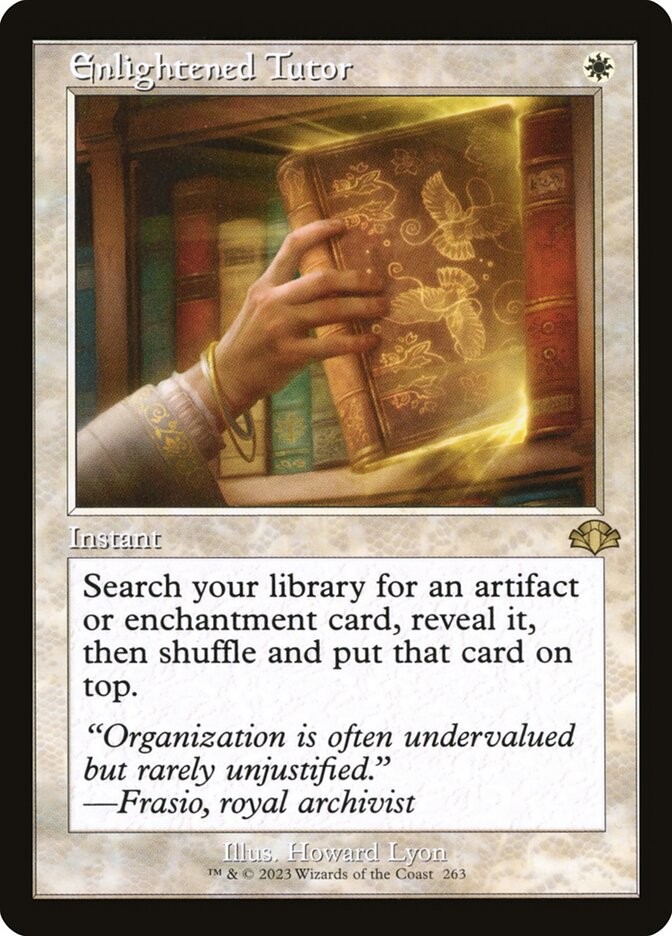 MTG Enlightened Tutor (263/521) Dominaria Remastered LP – Retro