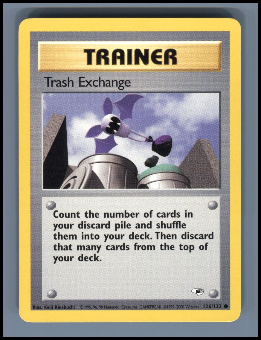 Trash Exchange 126/132 Common Gym Heroes Pokemon Unlimited Near Mint