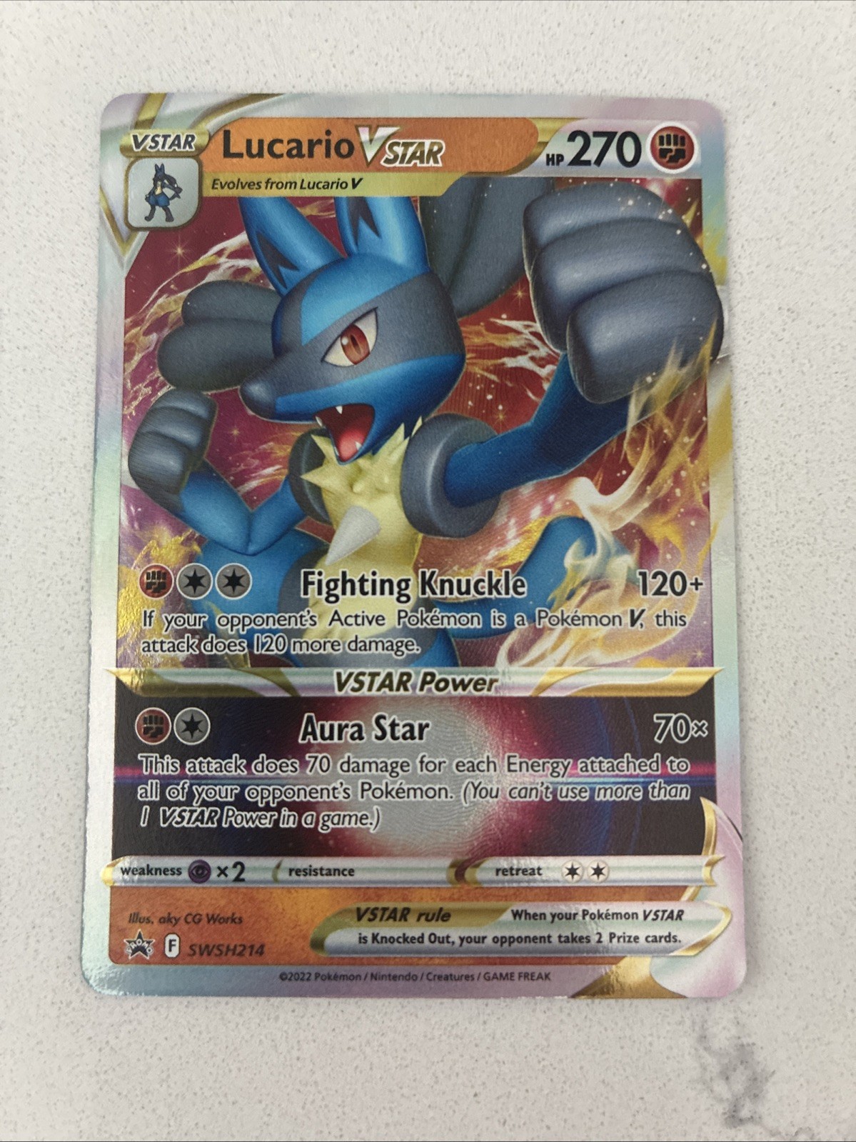 Lucario VSTAR SWSH214 Holo Promo Sword & Shield Promo Pokemon NM/M