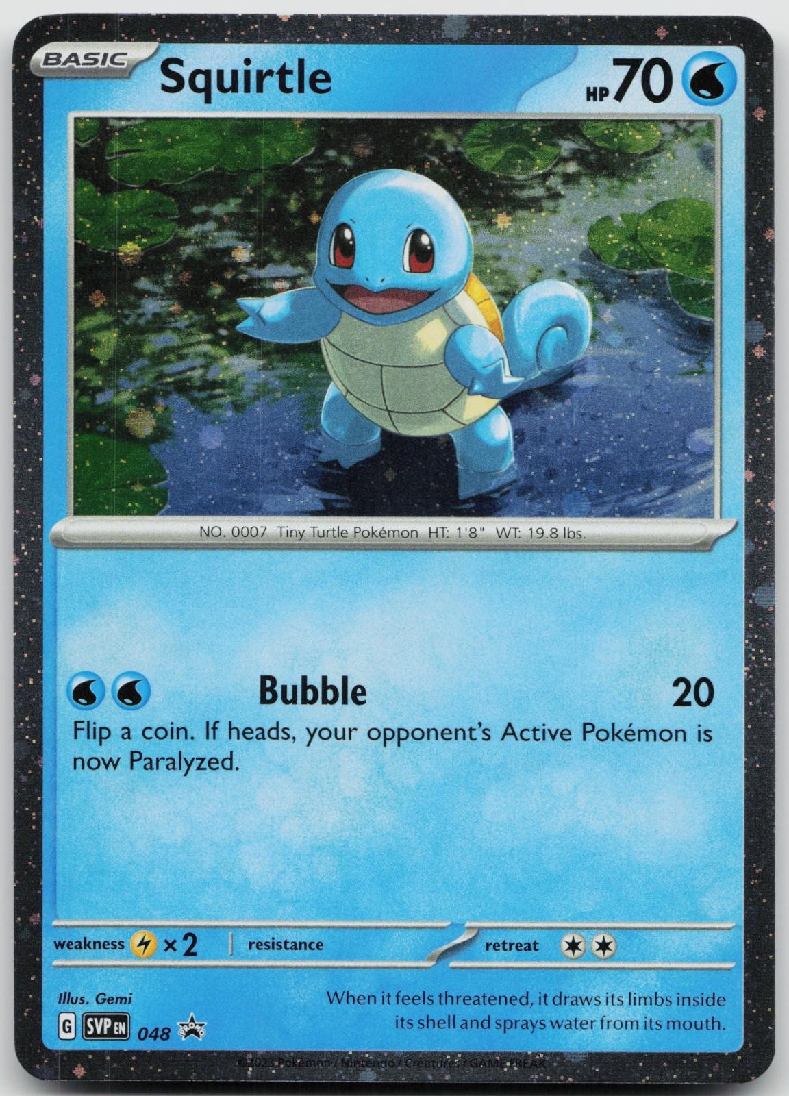 Squirtle (Cosmos Holo) 048 Promo Scarlet & Violet Promo Pokemon Near Mint