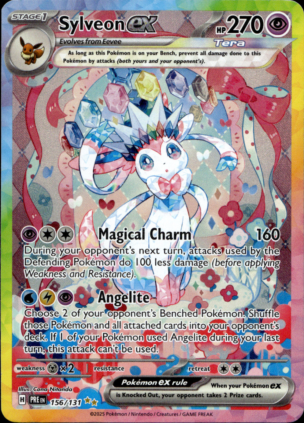 Sylveon ex Holo Special Illustration Rare SV: Prismatic Evolutions 156/131 NM