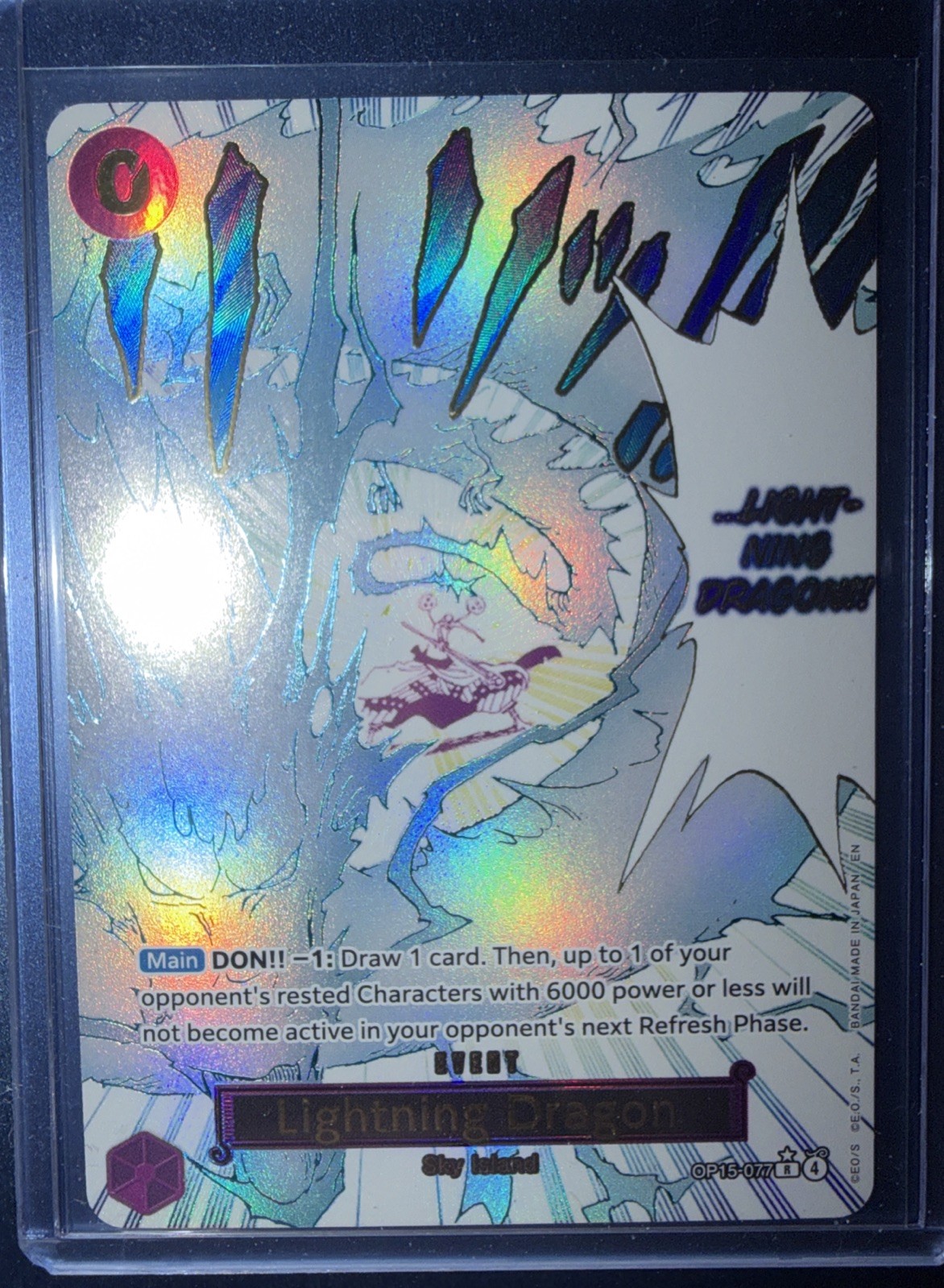 Lightning Dragon (Alternate Art) OP15-077 Adventure on Kami’s Island Foil