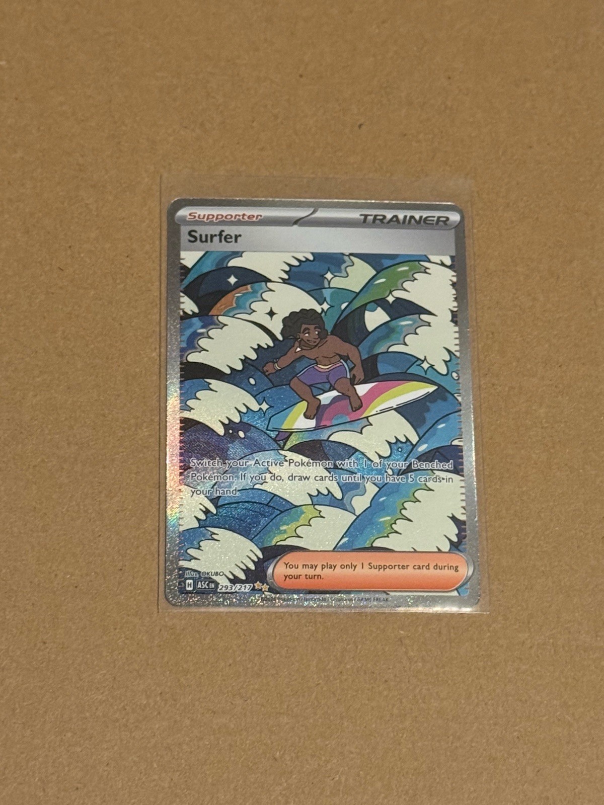 Pokémon TCG Ascended Heros Surfer SIR 160/142 Full Art Trainer NM