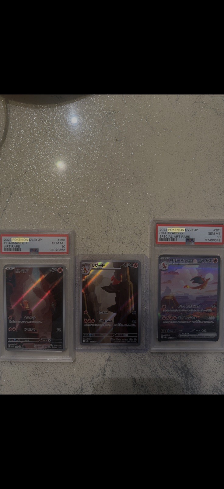 PSA 10 CHARIZARD #201 CHARMELEON #169 CHARMANDER #168 JAPANESE SV2a JP 151 SET