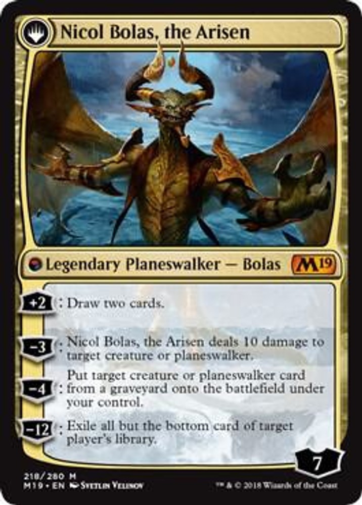 Nicol Bolas, the Ravager – 218 – NM – Core Set 2019