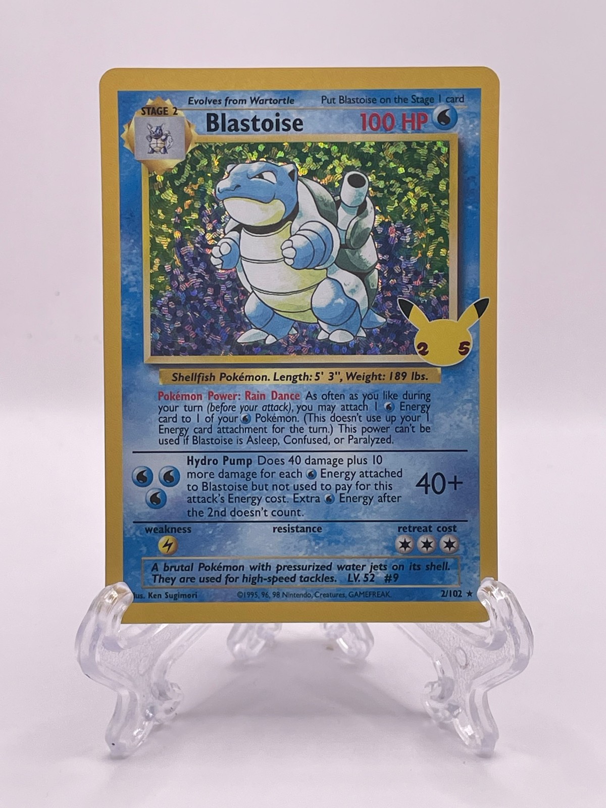 Blastoise 2/102 Celebrations: Classic Collection Holo – NM