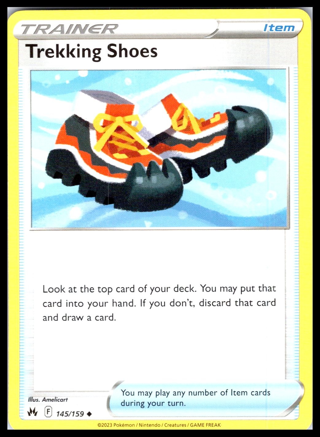 TREKKING SHOES – Pokemon – Amelicart 145/159 Prize Pack Series Cards – NM/M