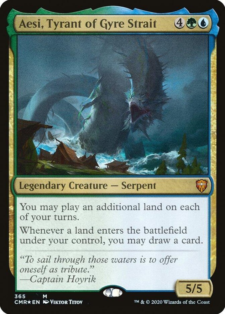Aesi, Tyrant of Gyre Strait Foil [CMR – 365] NM Magic
