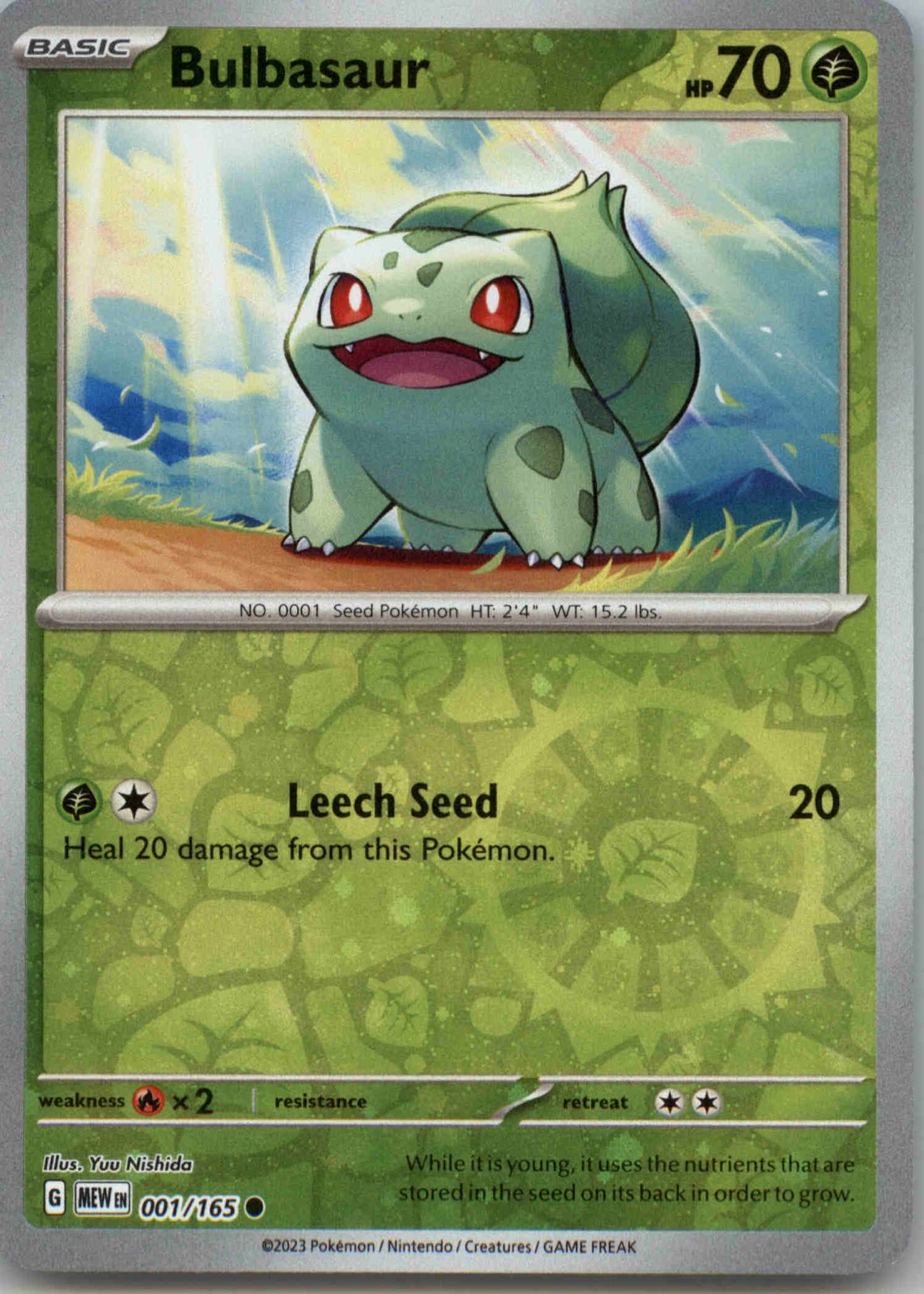 Bulbasaur (Reverse Cosmos Holo) (Costco Exclusive) 001/165 151 LP