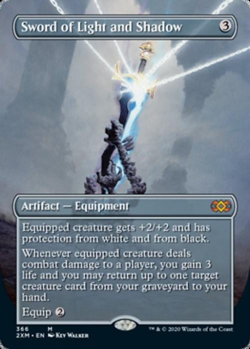 MTG English Borderless Sword of Light and Shadow NM Foil Double Masters
