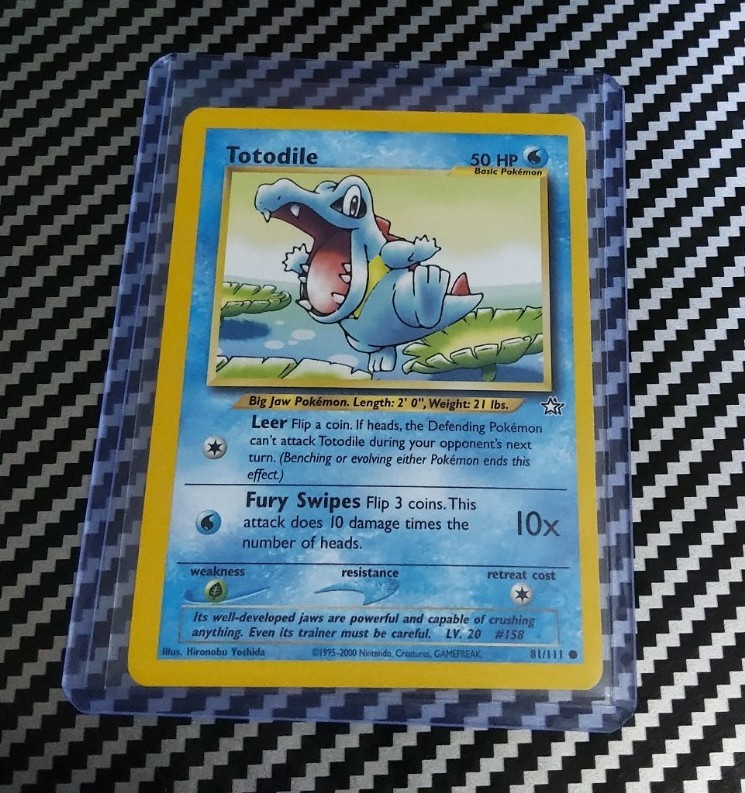 NM/LP+ Totodile 81/111 Neo Genesis Regular Pokemon Unlimited WotC Original