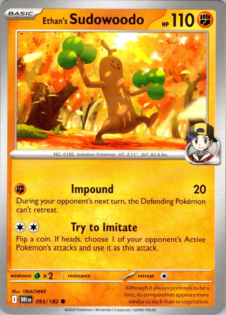 Ethan’s Sudowoodo Common SV10: Destined Rivals 093/182 NM Ryuta Fuse