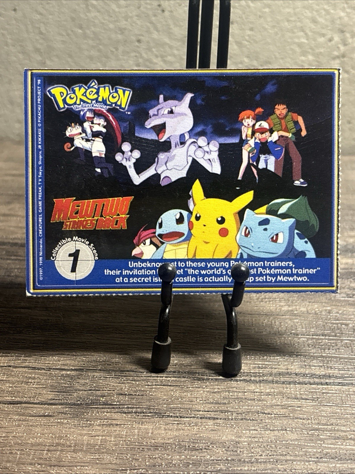 Squirtle Perforated #07 Pokemon Burger King PokeTrivia Original 1999-LP!!