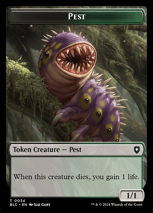 Pest Shapeshifter 0034 0015 Double Sided Token BLC MTG NM