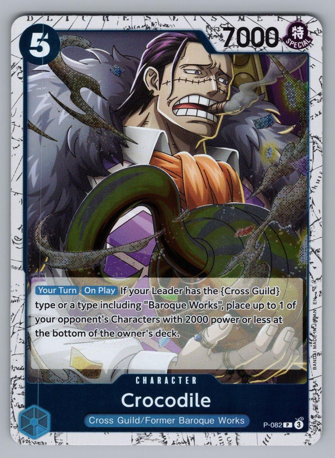 CROCODILE (PIRATE FOIL) P-082 P ONE PIECE FOIL NM P#*
