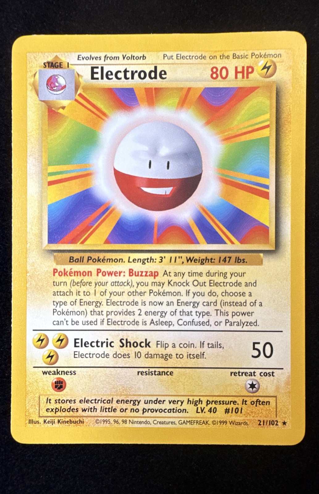 Electrode – Base Set – 21/102 – Pokemon TCG – LP