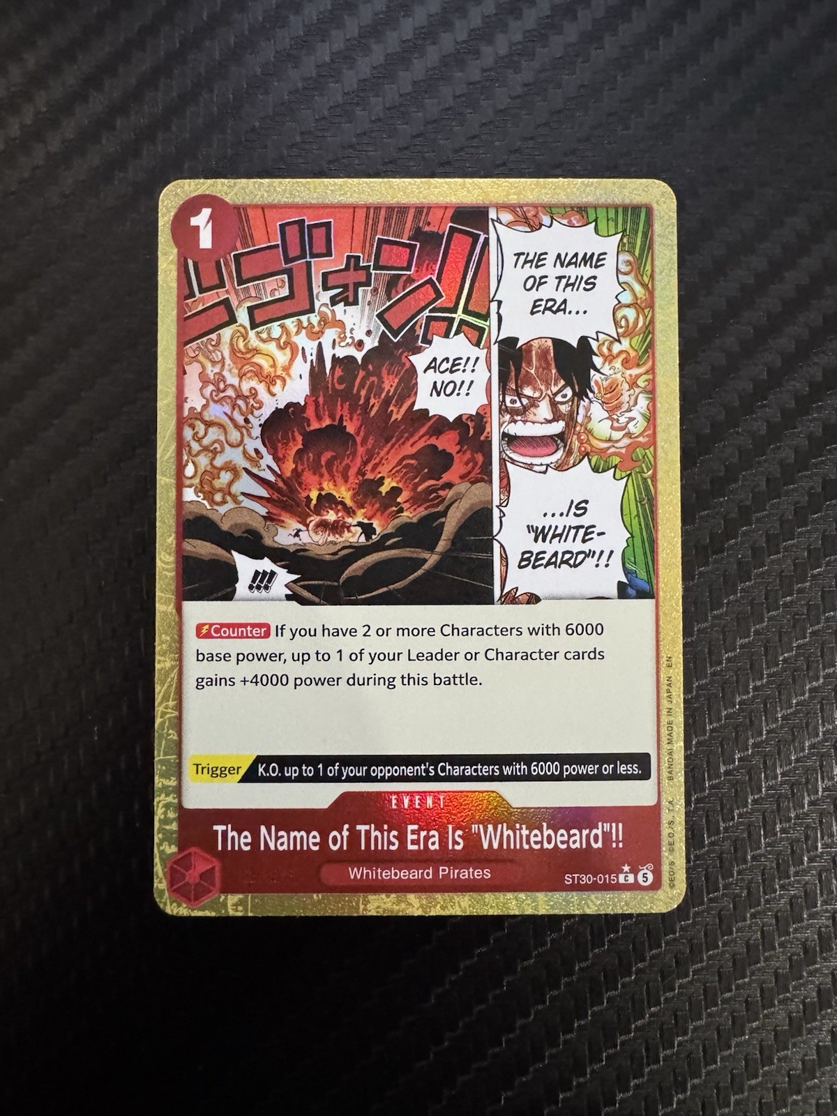 The Name of This Era Is “Whitebeard”!!Alt Art ST30-015 Starter Deck EX Luffy&Ace