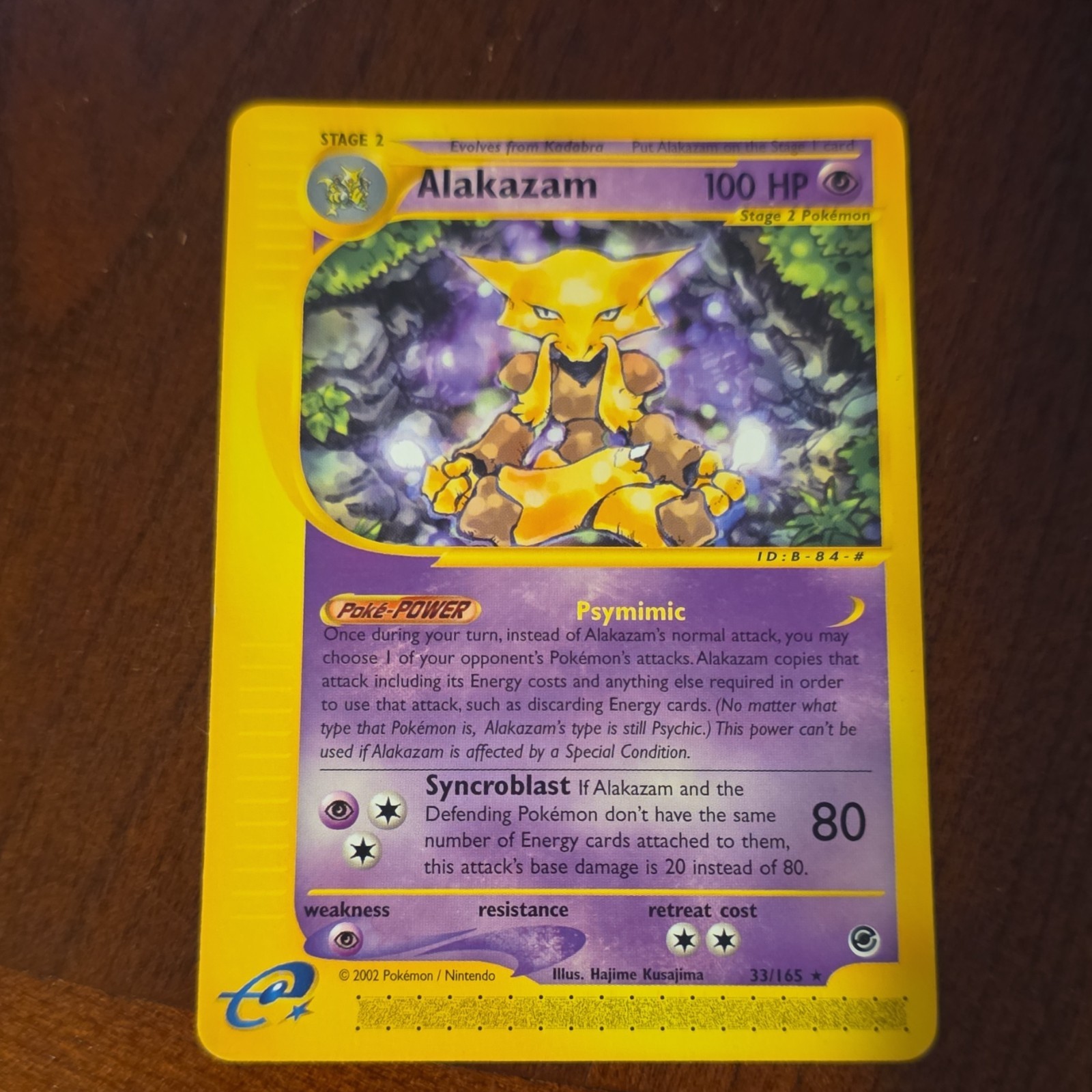 Alakazam 33/165 Expedition Base Set Rare English 100 HP Pokémon TCG 2002
