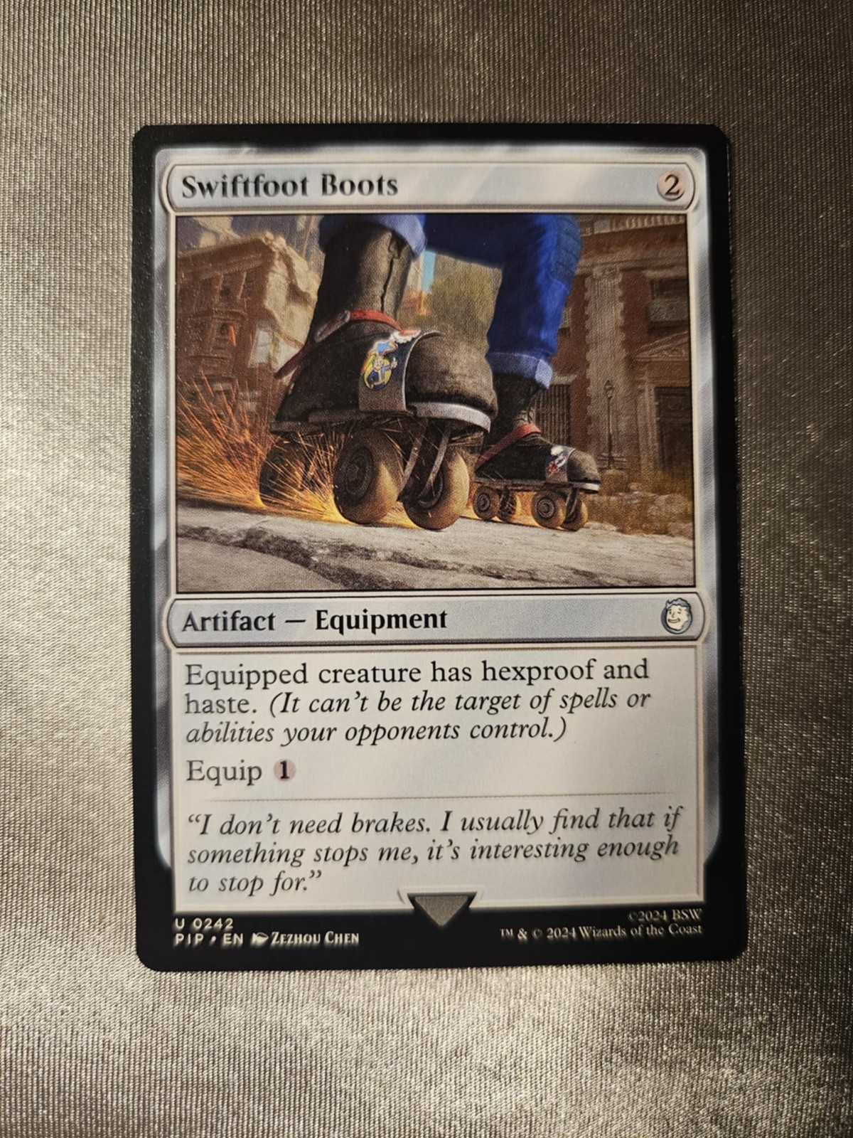 MTG Swiftfoot Boots Universes Beyond: Fallout Regular