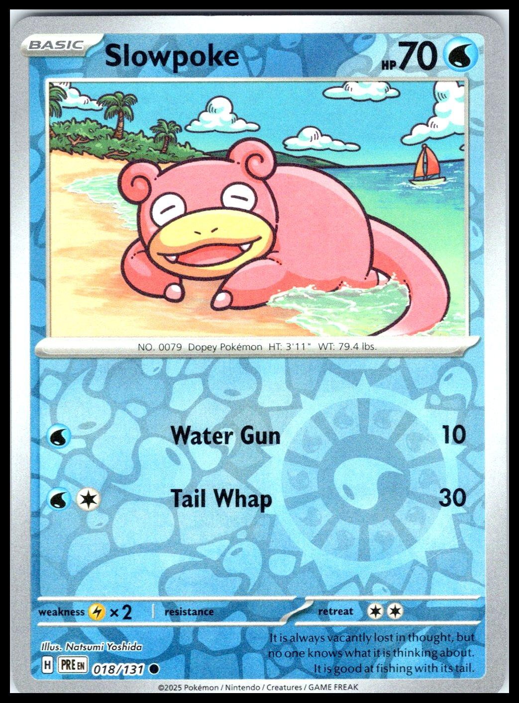 SLOWPOKE-Natsumi Yoshida-Pokemon 018/131 PRE Prismatic Evo – Reverse Holo NM/M