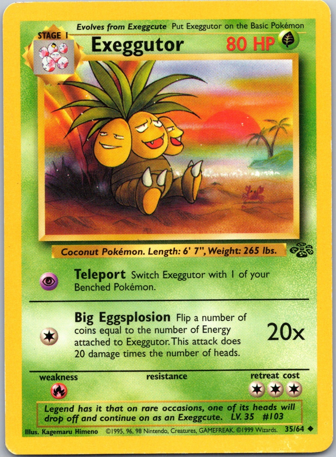 Exeggutor Uncommon Jungle 35/64 LP