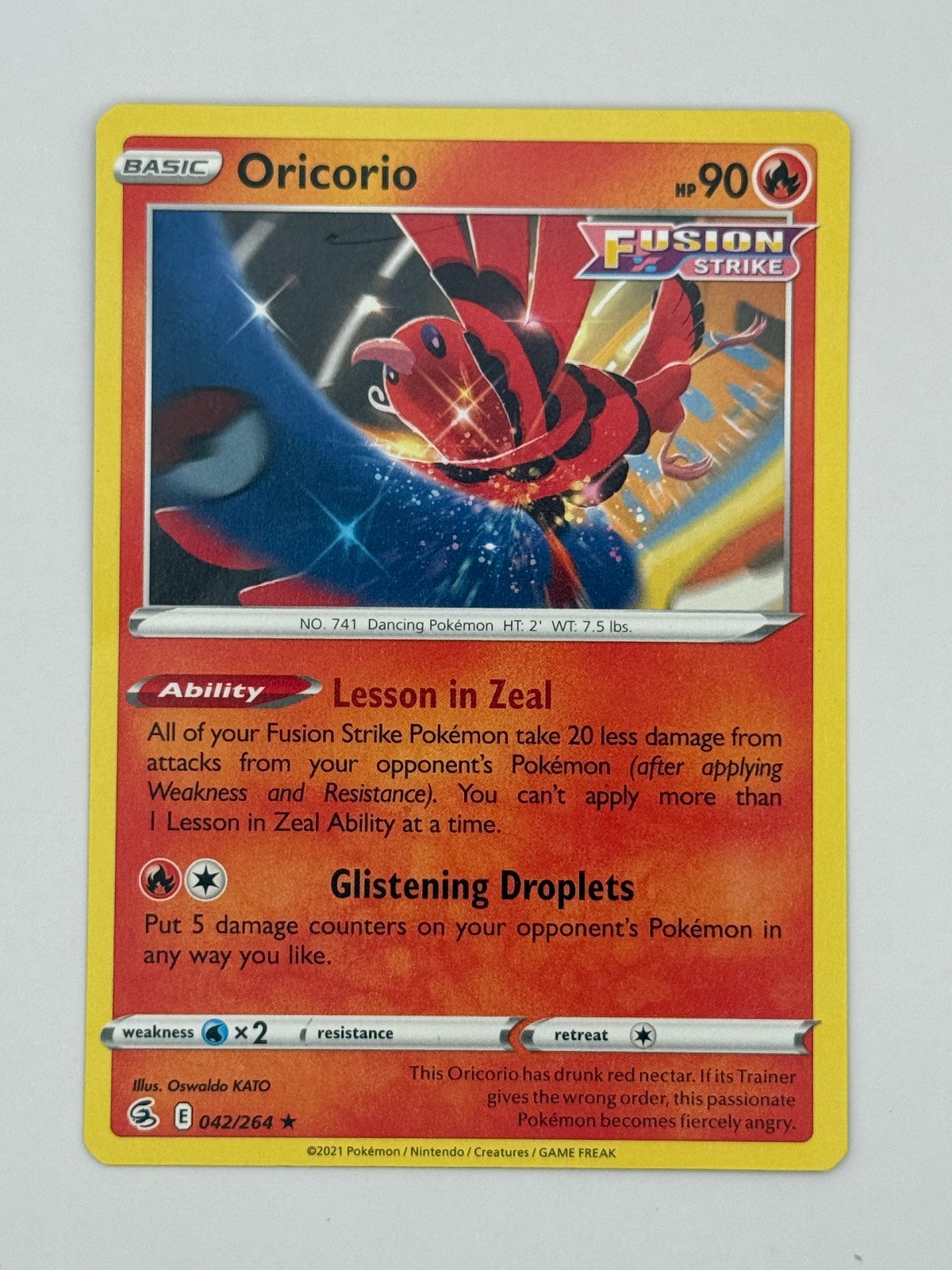 Oricorio 042/264 Rare Fusion Strike Pokemon